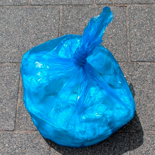 Afvalzak Semi-Doorzichtig Blauw