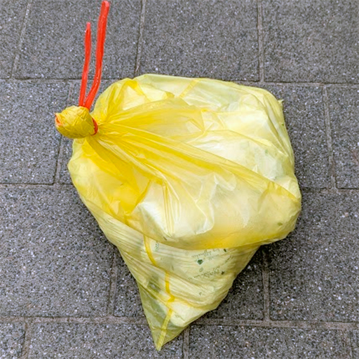 Afvalzak Semi-Doorzichtig Geel